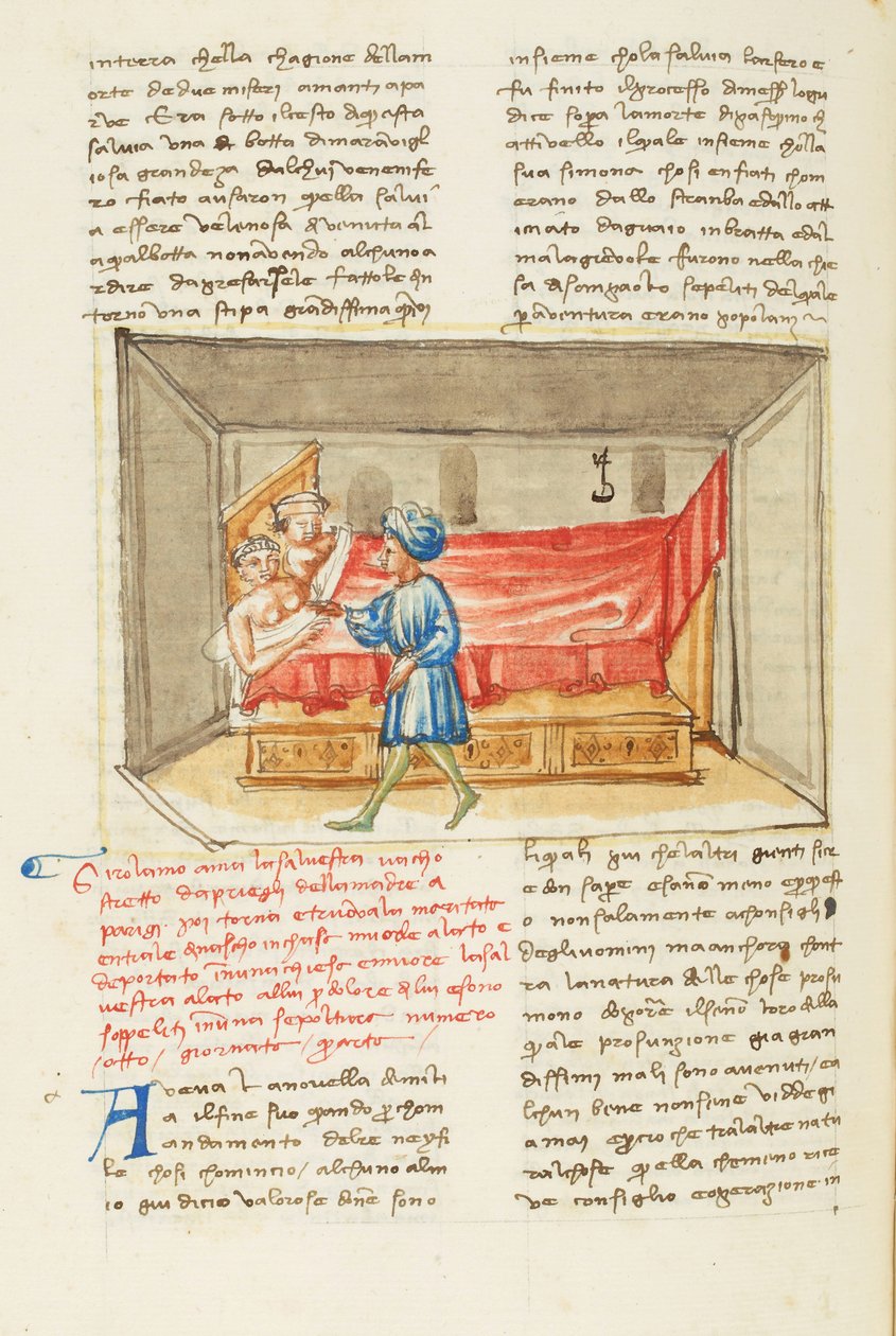Dekameron, Menneisyys; Girolamo Sighieri Salvestran makuuhuoneessa, Neljäs päivä, novelli 8. tekijältä Giovanni Boccaccio