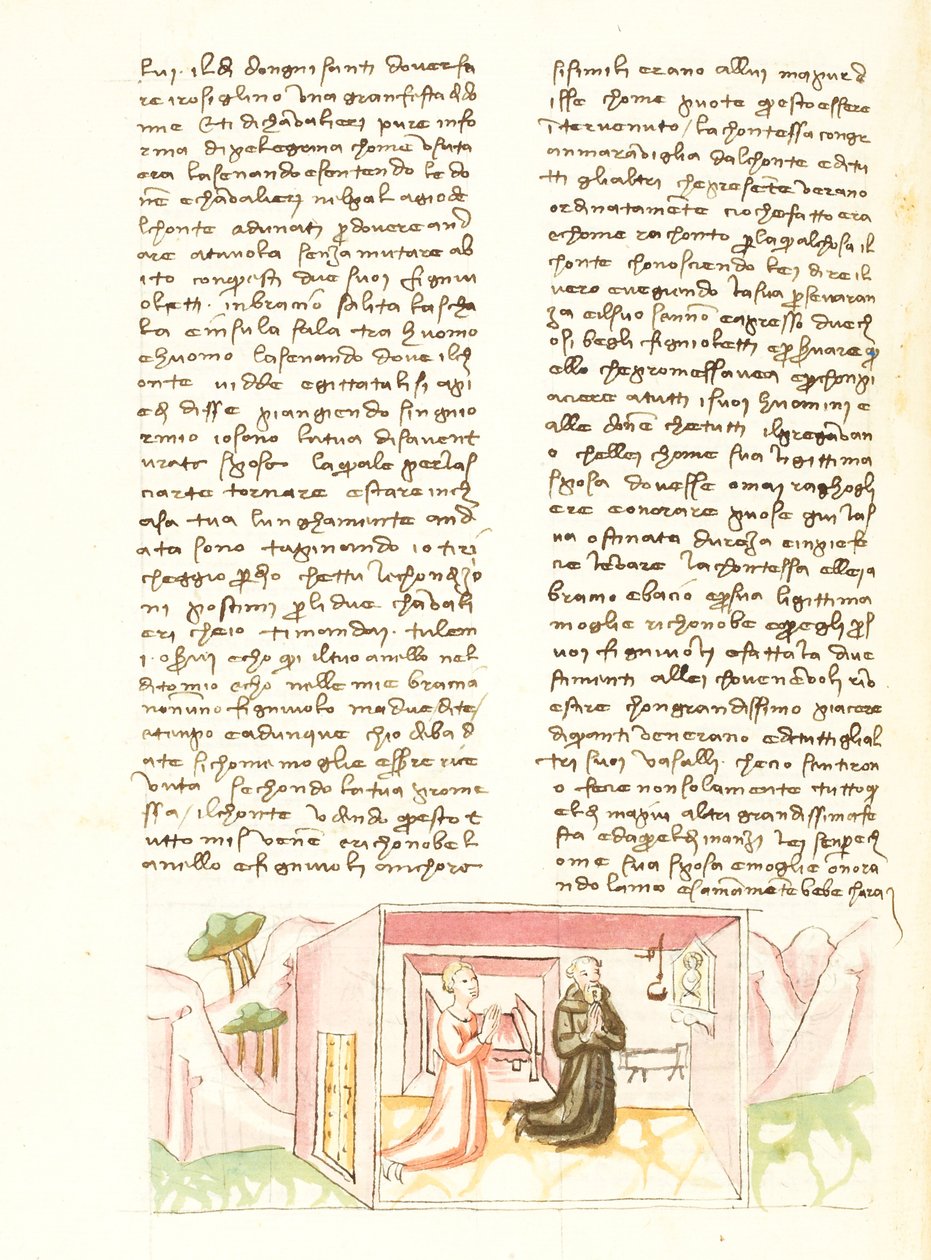 Dekameron, Indiskreetit jalokivet - Alibech ja Rustico rukoilevat , Kolmas päivä, novelli 10. tekijältä Giovanni Boccaccio