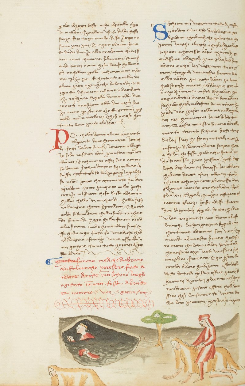Dekameron, Simon-mestarin hirvittävä seikkailu - Simone da Villa sur la fausse bêtei, Kahdeksas päivä, novelli 9. tekijältä Giovanni Boccaccio
