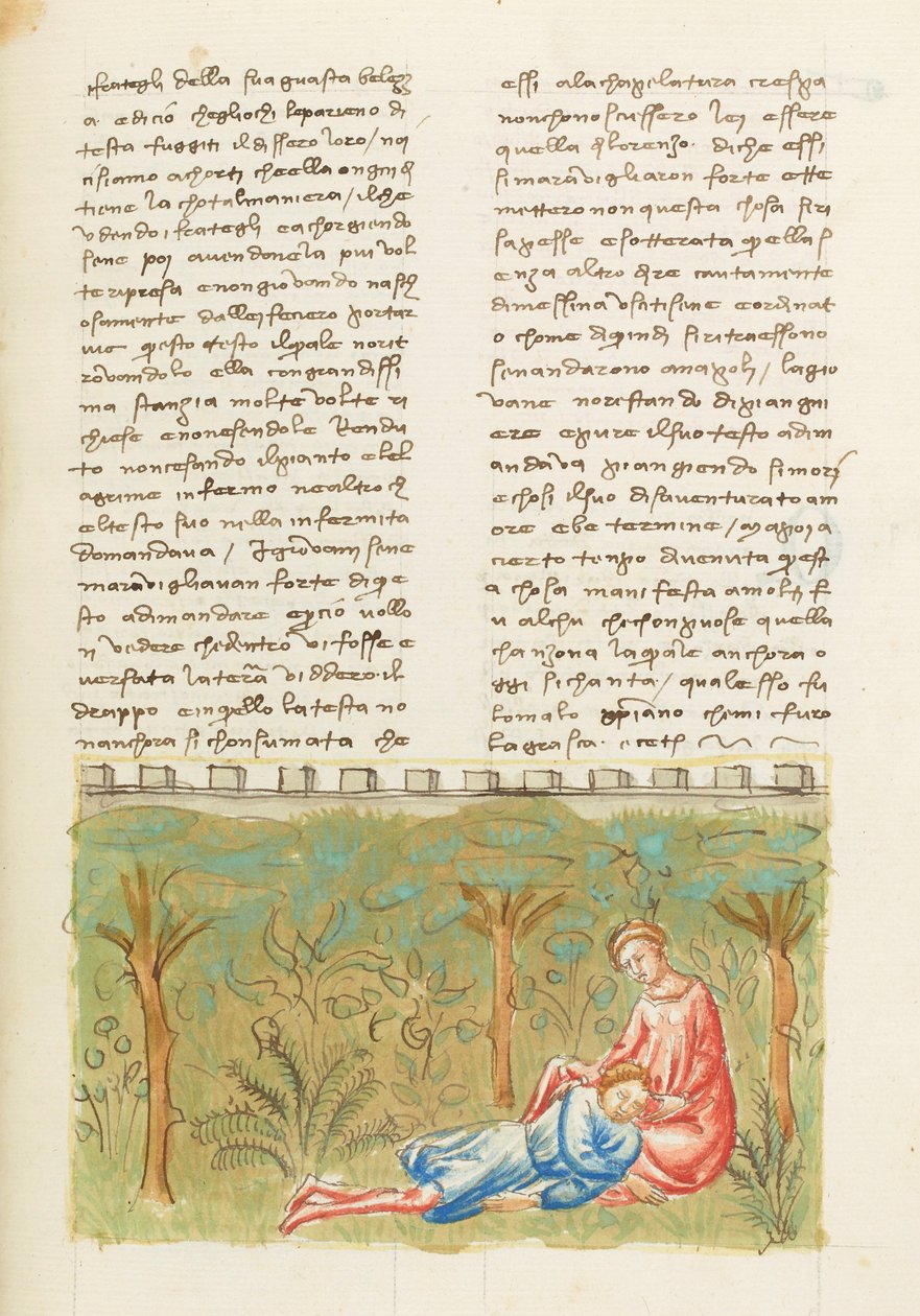 Dekameron, Neljäs päivä, novelli 6; ennakkoaavistus: Gabriotton kuolema. tekijältä Giovanni Boccaccio