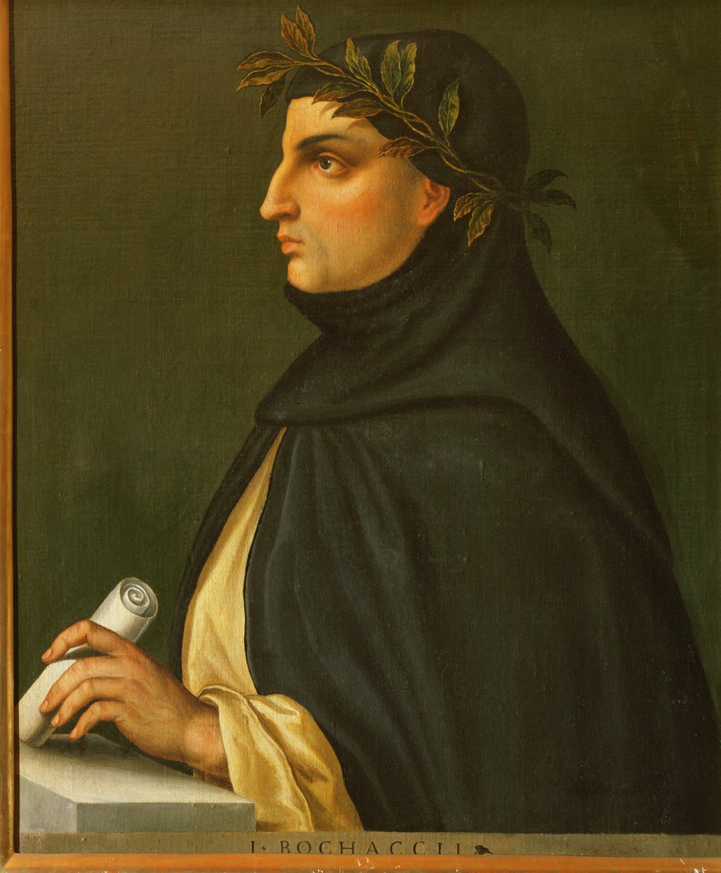 Giovanni Boccaccio, renessanssirunoilija (maalaus puulle) tekijältä Giovanni Boccaccio