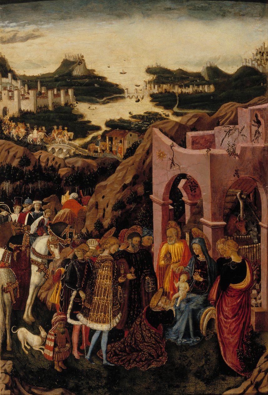 The Adoration of the Magi, noin 1442-1445. tekijältä Giovanni Boccati or Boccatto