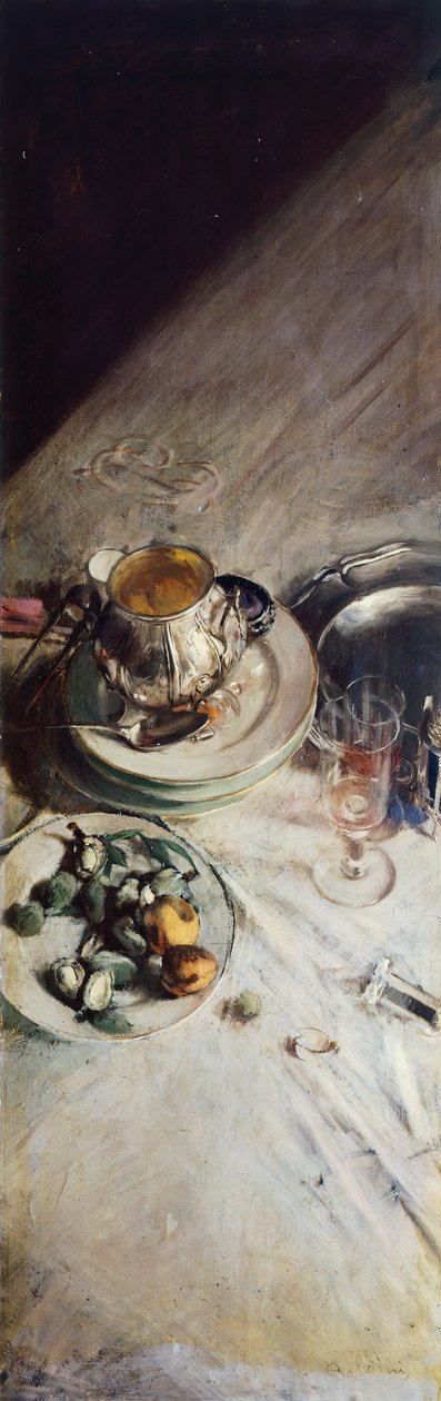 Giovanni Boldinin (1842-1931) maalaripöydän kulma tekijältä Giovanni Boldini