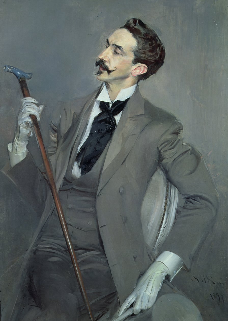Kreivi Robert de Montesquiou (1855-1921) 1897 (öljy kankaalle) tekijältä Giovanni Boldini