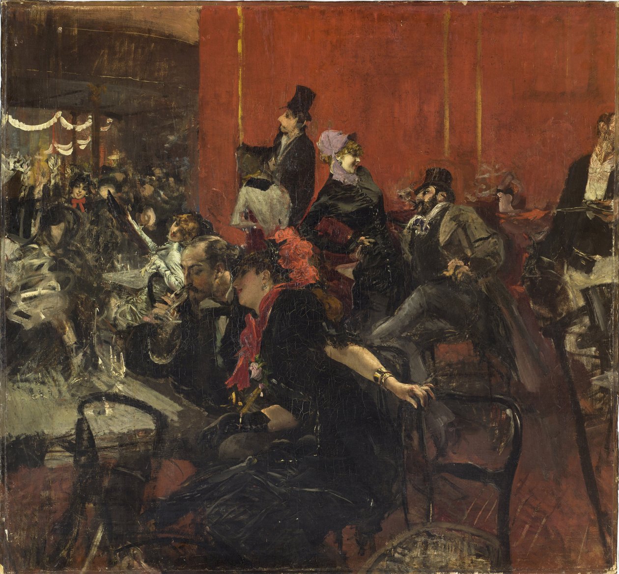 Juhlakohtaus, c. 1889 tekijältä Giovanni Boldini