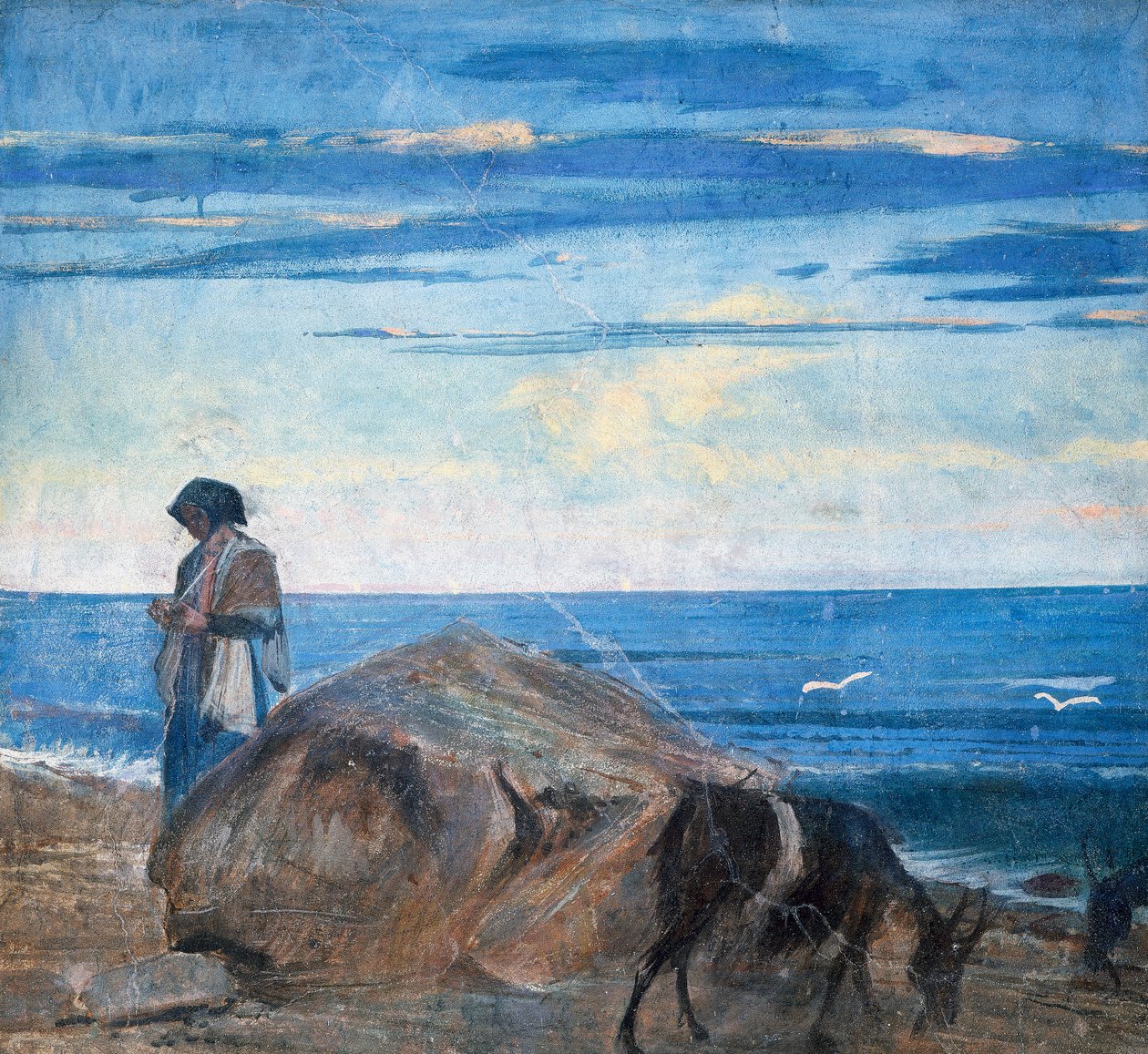 Vuohenpaimen meren rannalla tekijältä Giovanni Boldini