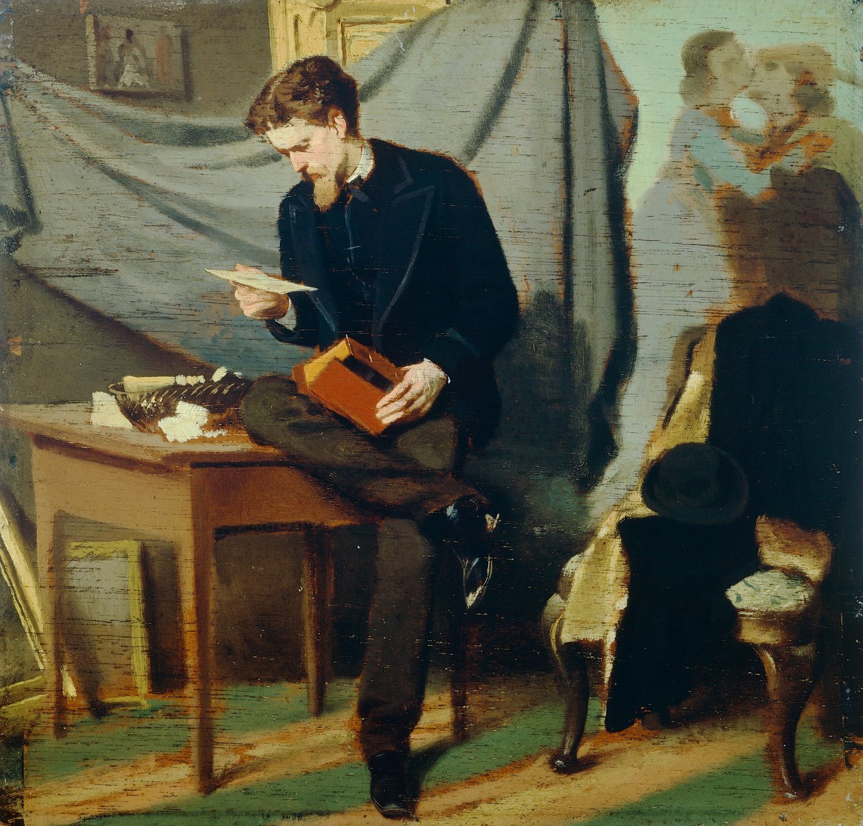Lanfredinin omakuva, noin 1866, kirjoittanut Giovanni Boldini (1842-1931), öljy paneelille tekijältä Giovanni Boldini