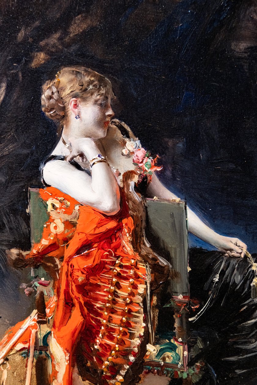 Madam X, yksityiskohta tekijältä Giovanni Boldini