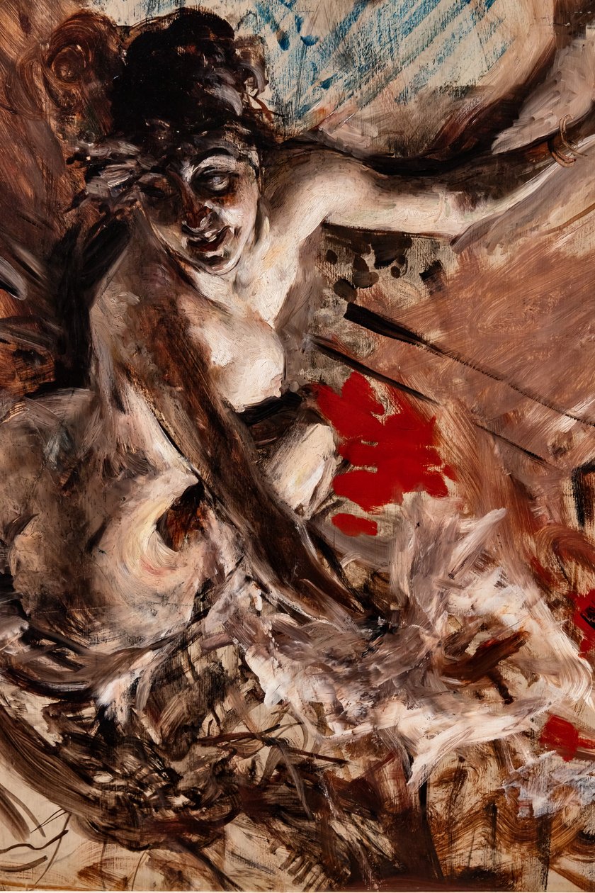 Rouva de Joss, yksityiskohta tekijältä Giovanni Boldini
