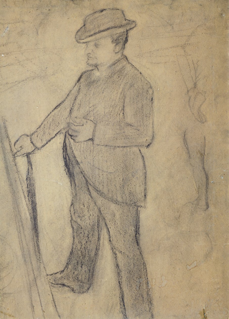 Boldinin muotokuva, Edgar Degas (1834-1917), piirustus tekijältä Giovanni Boldini