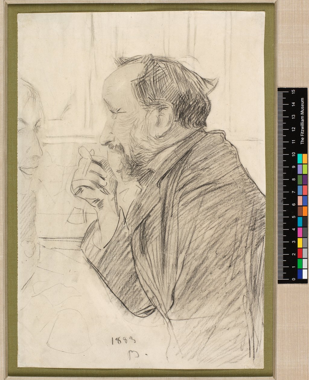 Edgar Degasin muotokuva kahvilan pöydässä tekijältä Giovanni Boldini