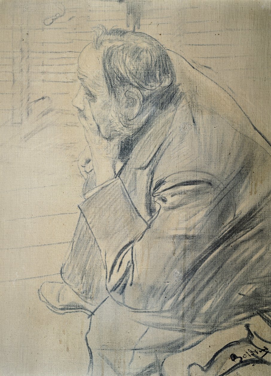 Edgar Degasin muotokuva Giovanni Boldini (1842-1931) Hiili kankaalle, 605x46 cm, n. 1885 tekijältä Giovanni Boldini