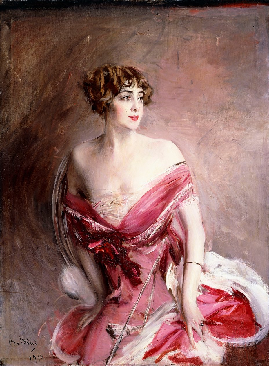 Mlle. de Gillespie, Biarritzin rouva, 1912 tekijältä Giovanni Boldini