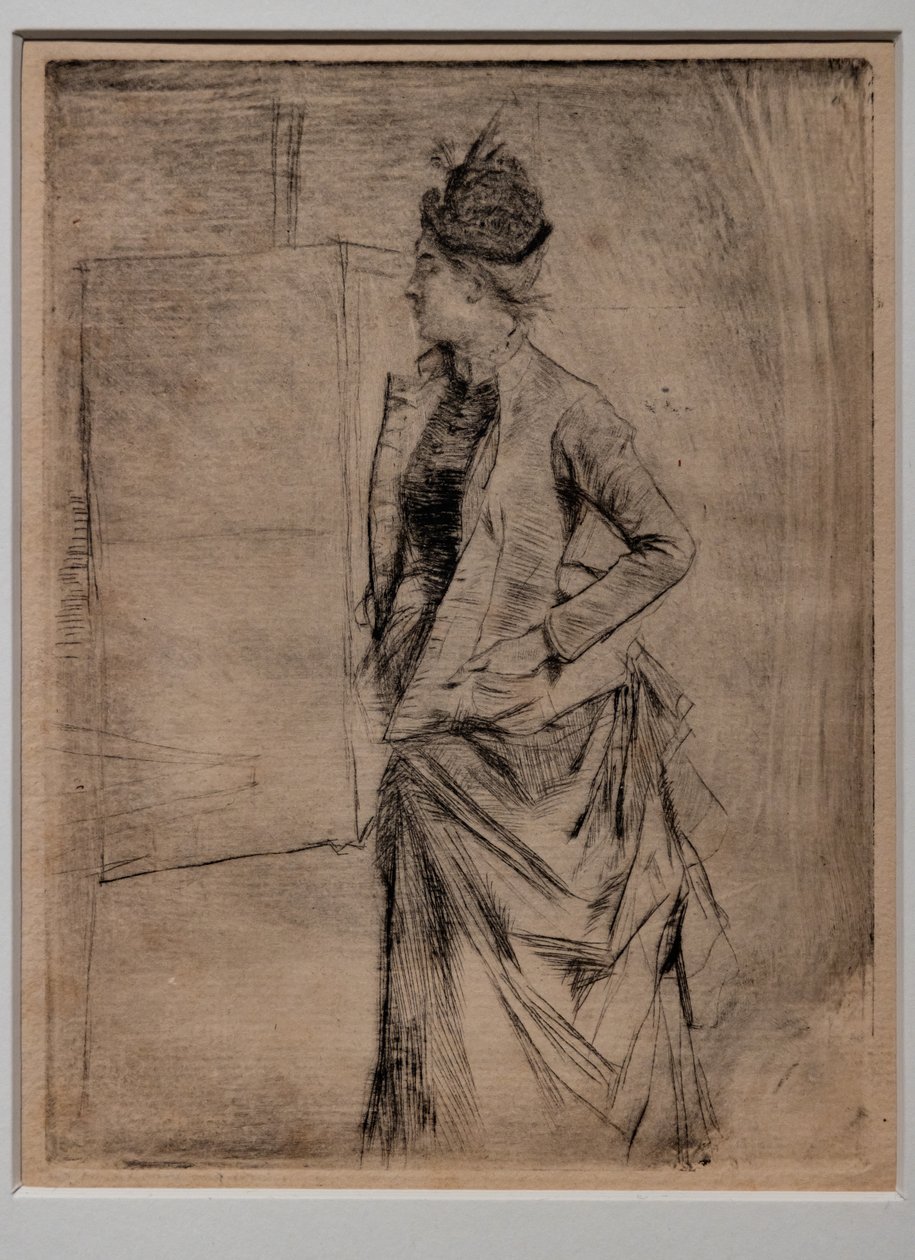 Retrato de uma jovem em pé de perfil (The Visit)finlandês tekijältä Giovanni Boldini