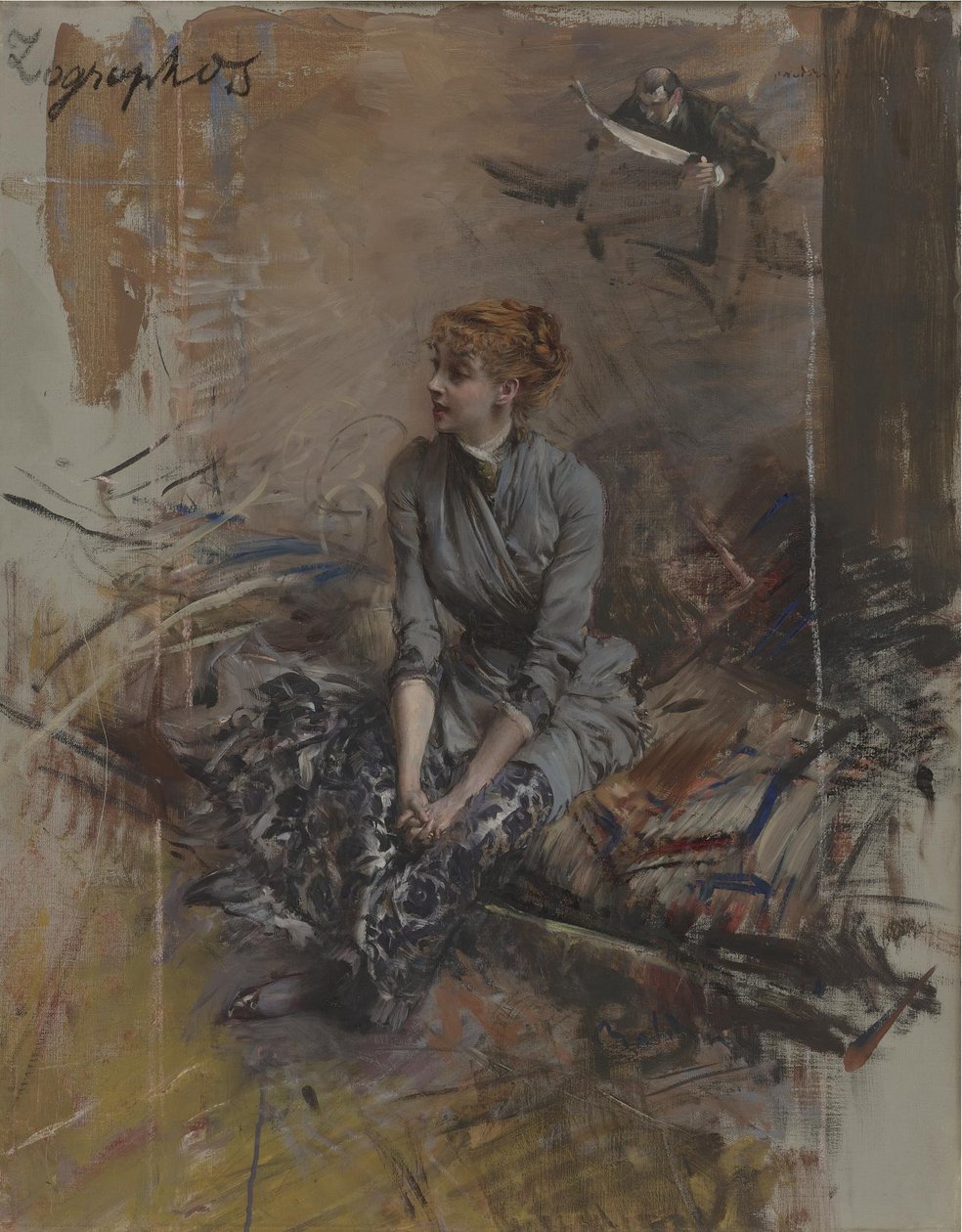 Näyttelijä Gabrielle Réjanen muotokuva 1856-1920 tekijältä Giovanni Boldini
