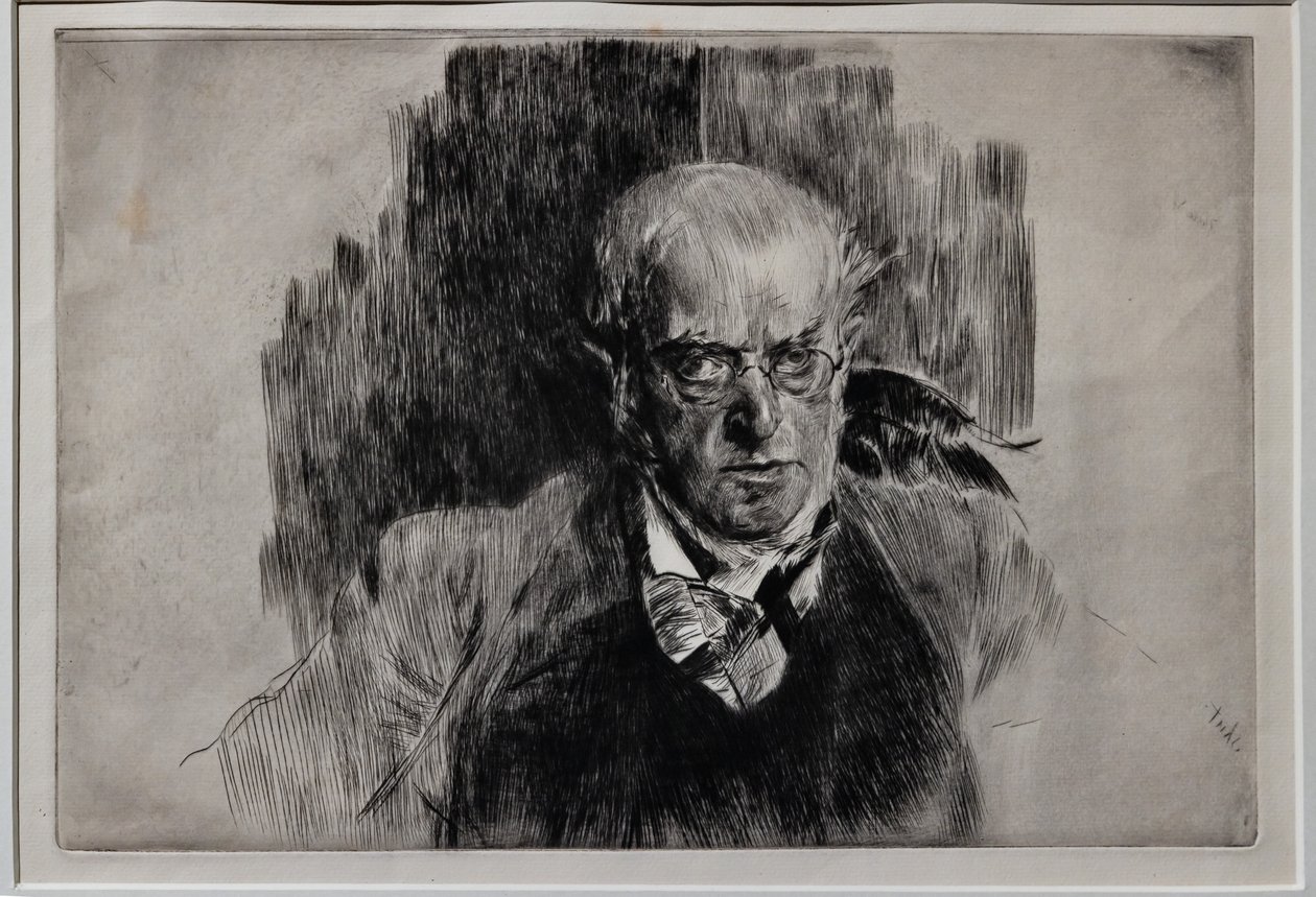 Taidemaalari Adolph Menzelin muotokuva tekijältä Giovanni Boldini