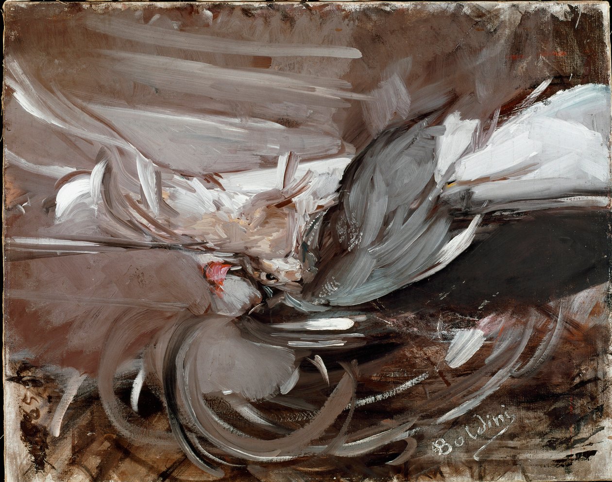 Giovanni Boldinin (1842-1931) asetelma pelimaalauksella 1911 Koko 75x93 cm Pistoia, Boldini Collection tekijältä Giovanni Boldini