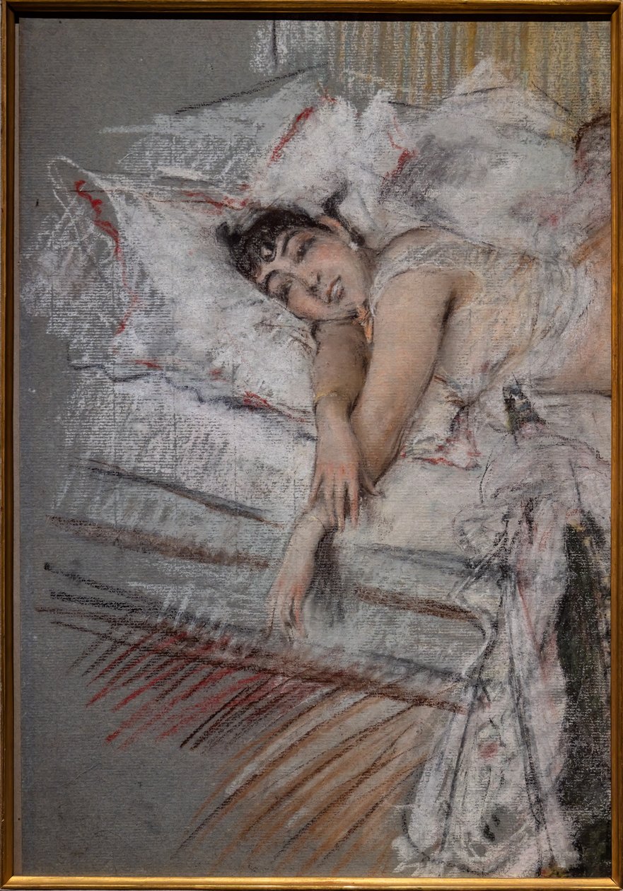 Rastyn kreivitär sängyssä tekijältä Giovanni Boldini