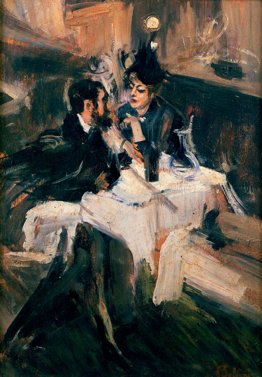 The Sweethearts" Lounas, noin 1895 tekijältä Giovanni Boldini