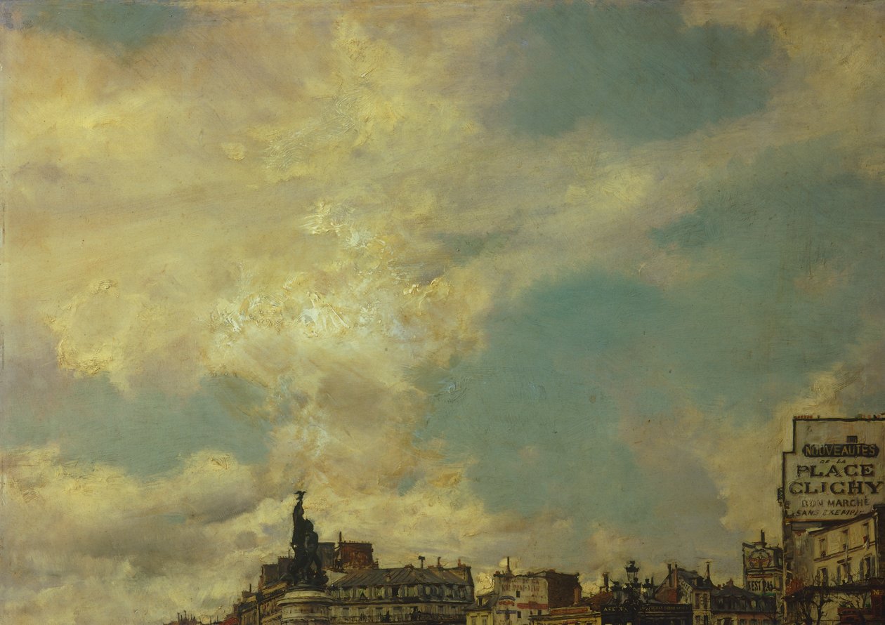 Taivas, yksityiskohta Pariisin Clichy-aukiolta, Giovanni Boldini (1842-1931), öljy kankaalle, 60x98 cm tekijältä Giovanni Boldini