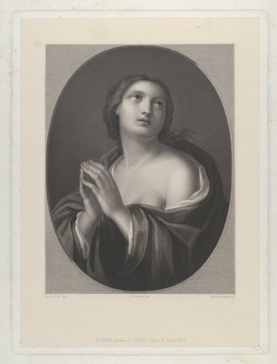 Naispuolinen henkilöhahmo Hope..., n. 1835-81. tekijältä Giovanni Buonafede