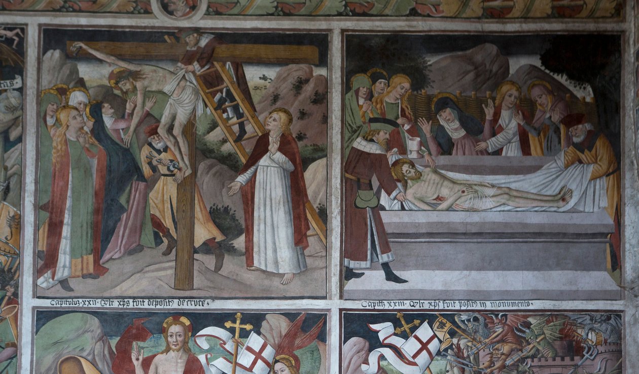 Kohtauksia Kristuksen kärsimyksestä, n. 1492 (fresko) tekijältä Giovanni Canavesio