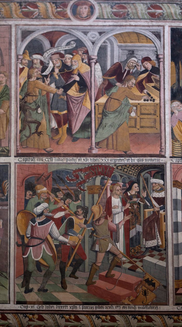 Kohtauksia Kristuksen elämästä, noin 1492 (fresko). tekijältä Giovanni Canavesio