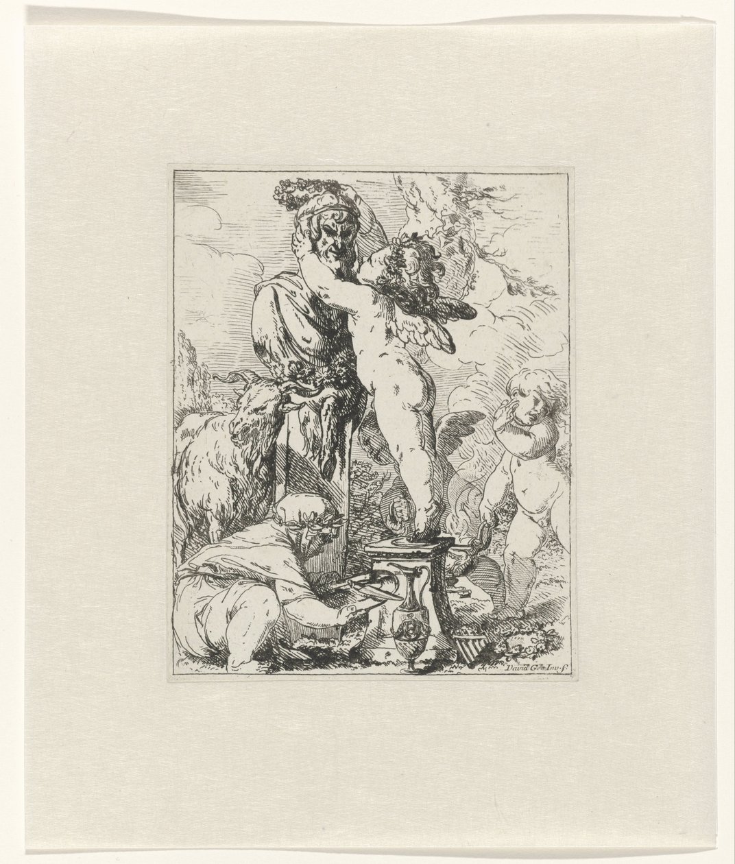 Putti uhraa jumalalle Terminus tekijältä Giovanni David
