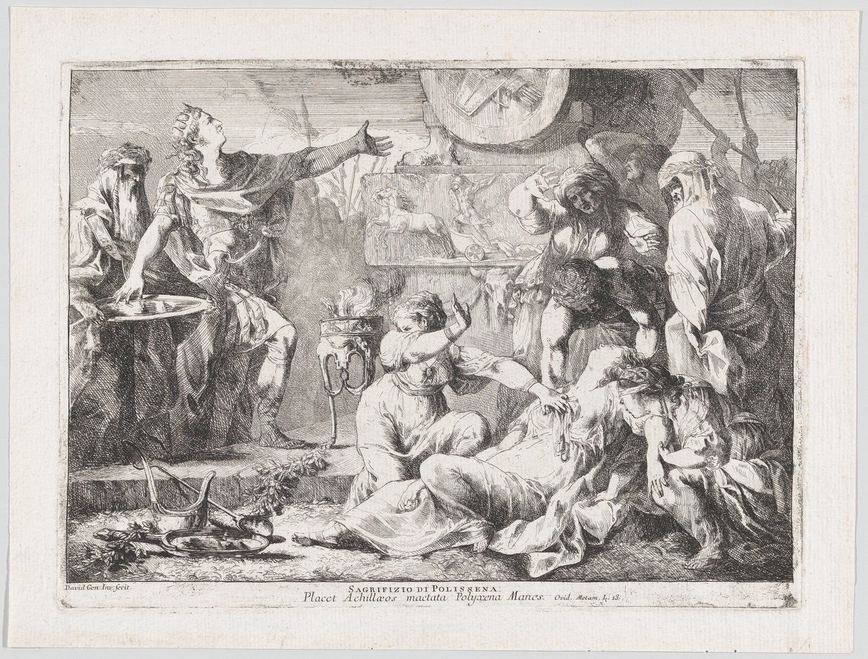 El sacrifici de Polyxena, 1776. finlandès tekijältä Giovanni David