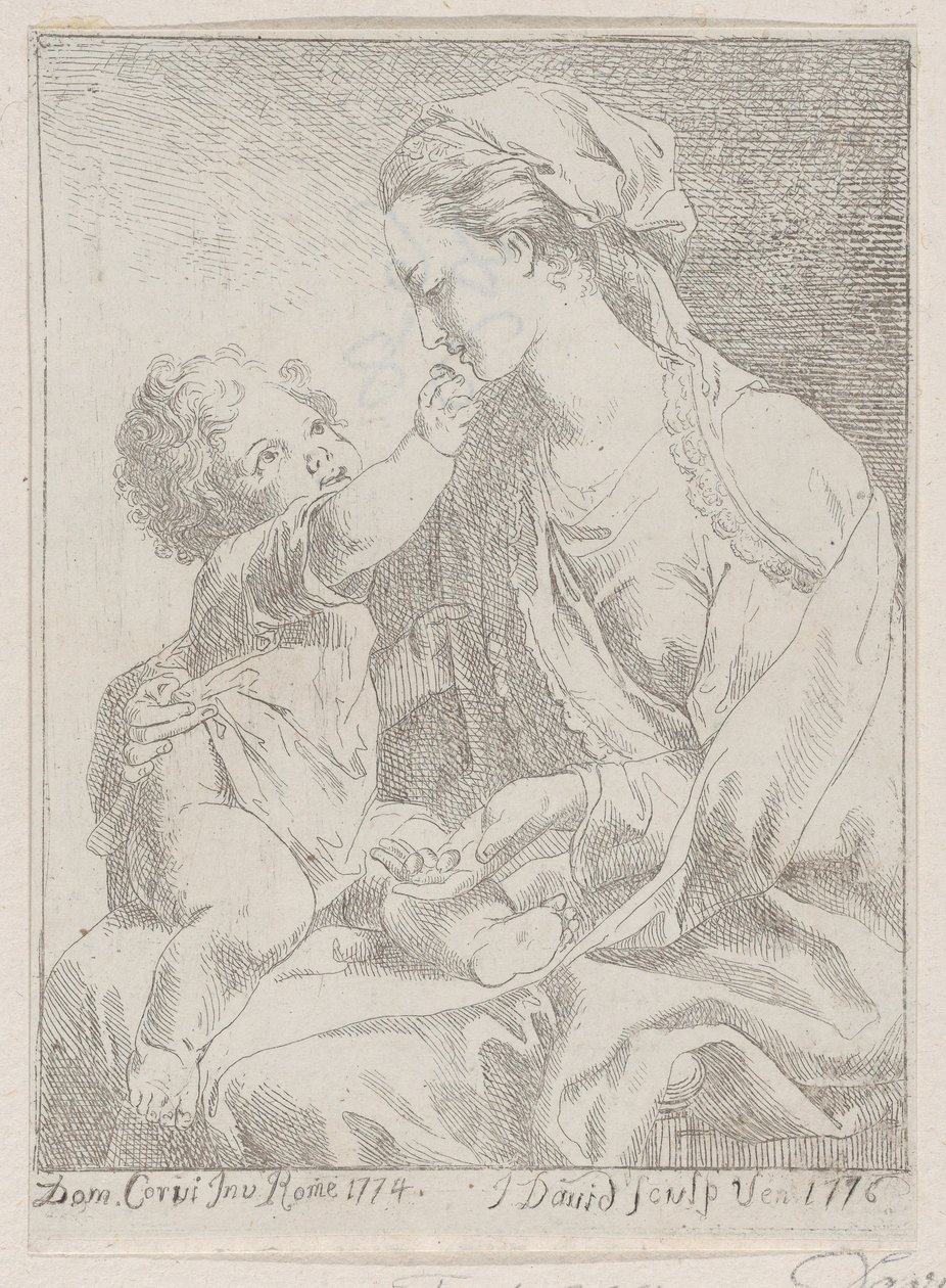 Neitsyt ja lapsi, 1776. tekijältä Giovanni David