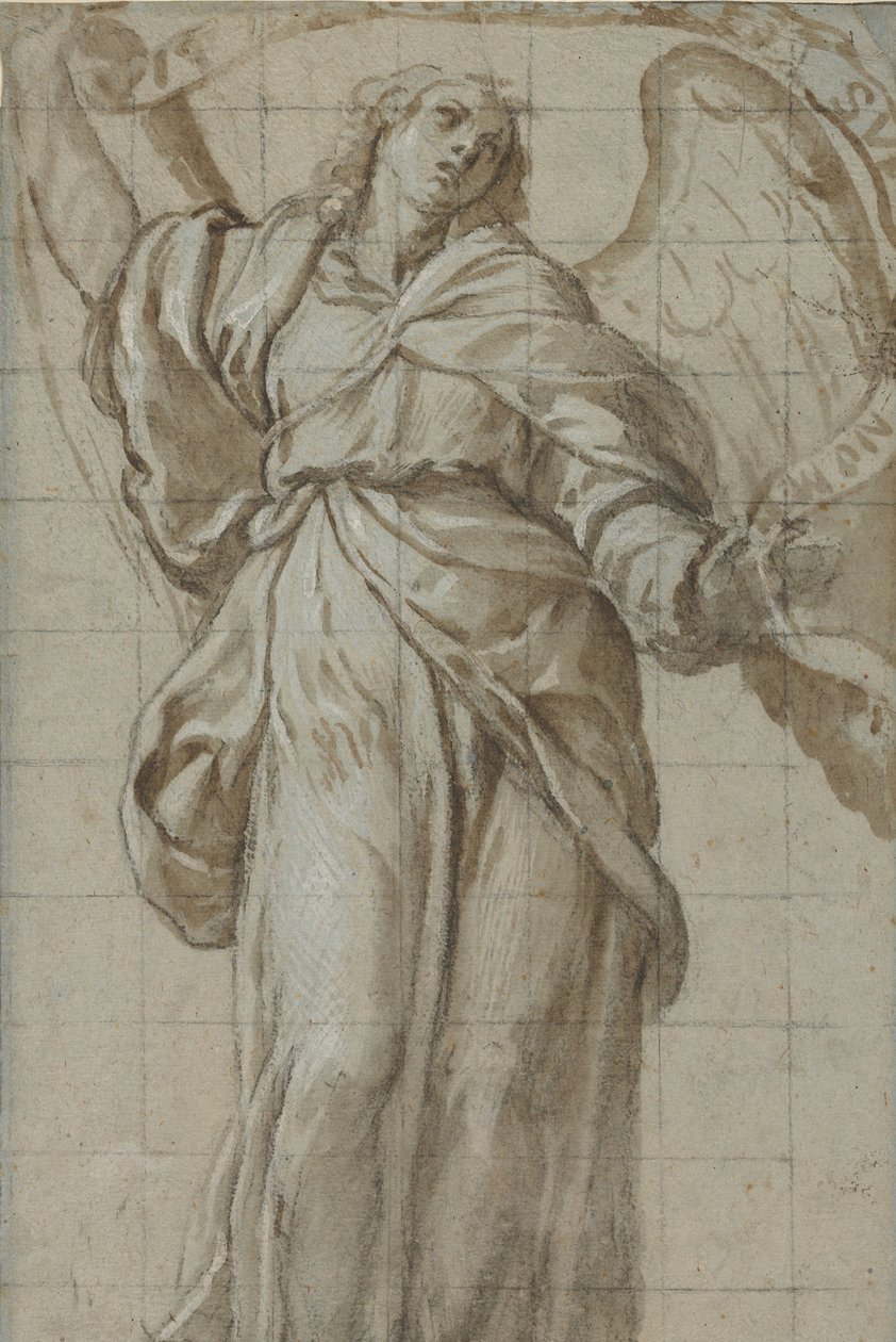 Pysyvä enkeli pitelee kirjakääröä, n. 1614. tekijältä Giovanni Domenico Caresana