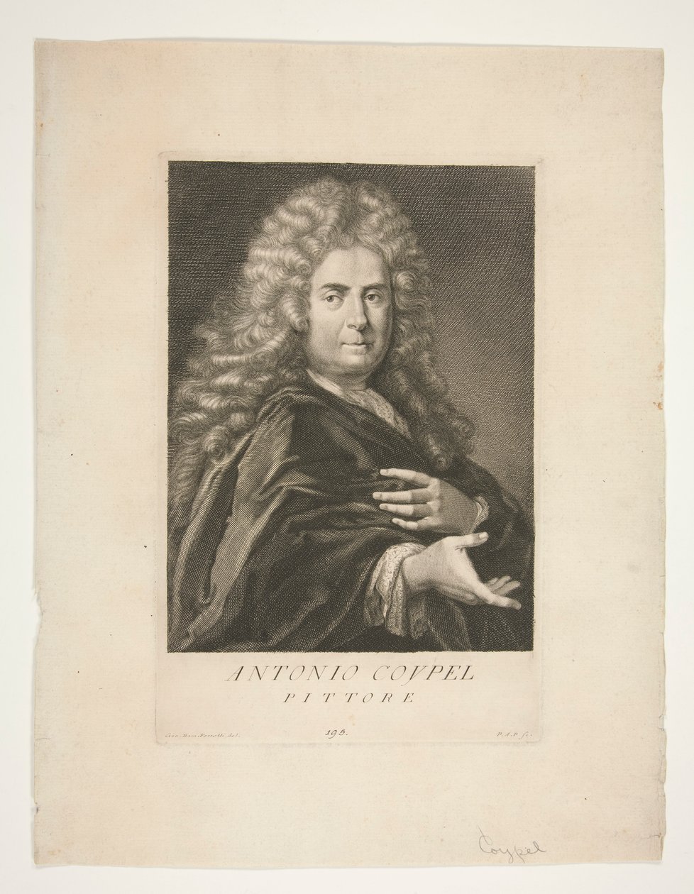 Antoine Coypelin muotokuva tekijältä Giovanni Domenico Ferretti