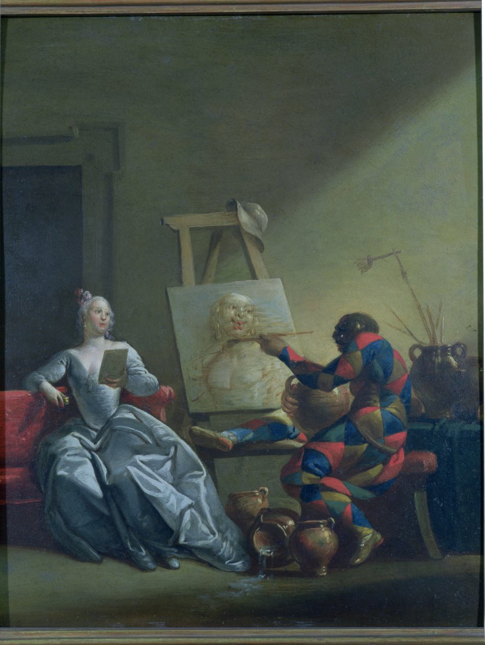 Harlekiinimaalari, n. 1742 tekijältä Giovanni Domenico Ferretti