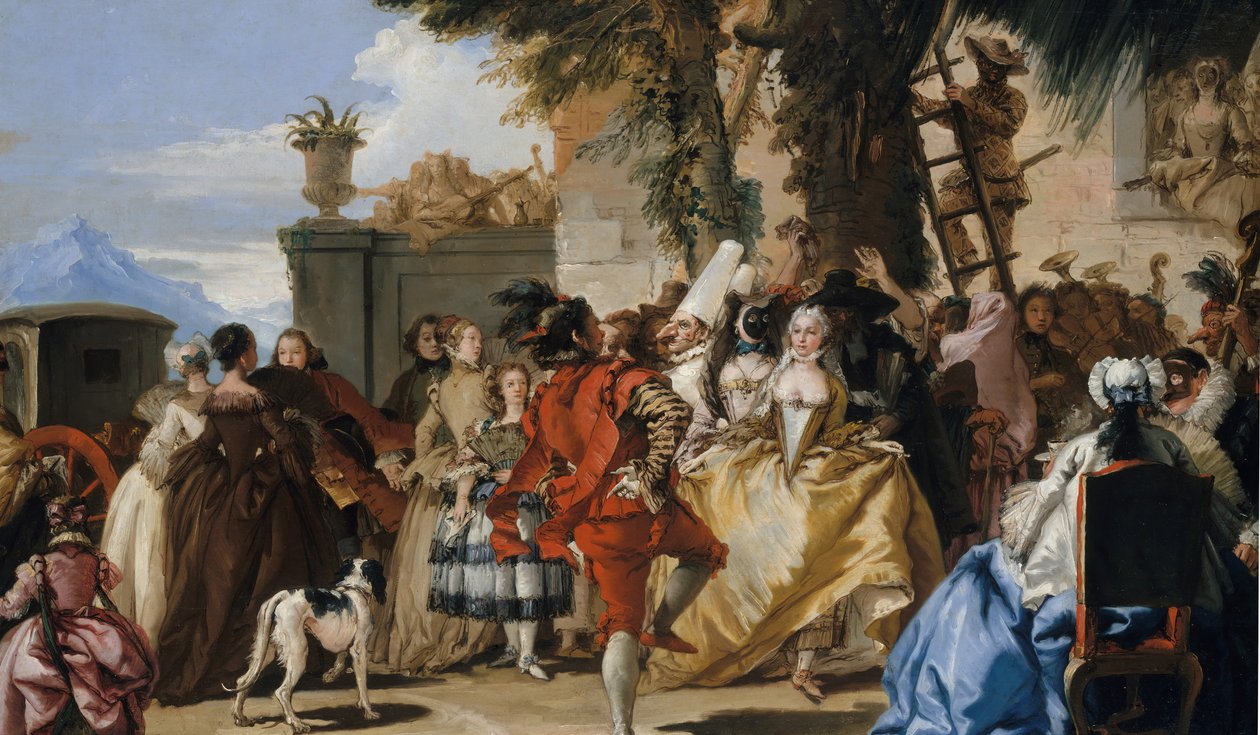 Tanssi maalla, n. 1755. tekijältä Giovanni Domenico Tiepolo