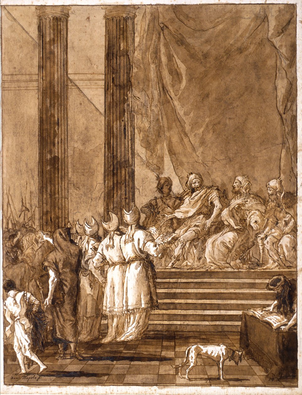 Kuninkaiden ja pappien väittely tekijältä Giovanni Domenico Tiepolo