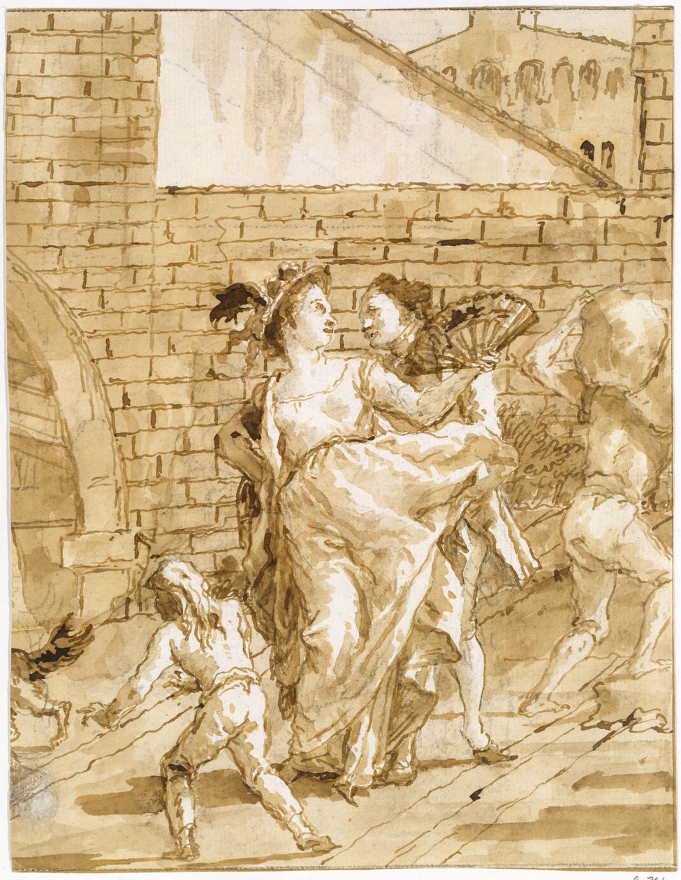 Eine Flirterei tekijältä Giovanni Domenico Tiepolo