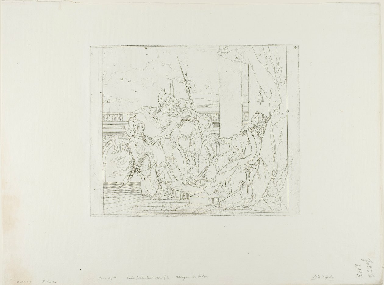Aeneas esittelee poikansa Ascaniuksen Didolle tekijältä Giovanni Domenico Tiepolo