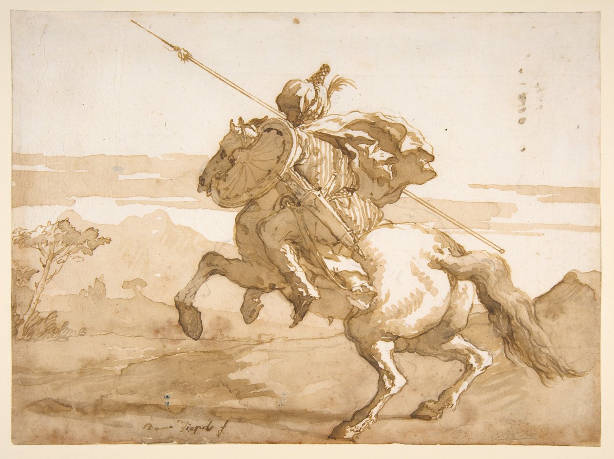 Ein orientalischer Reiter tekijältä Giovanni Domenico Tiepolo