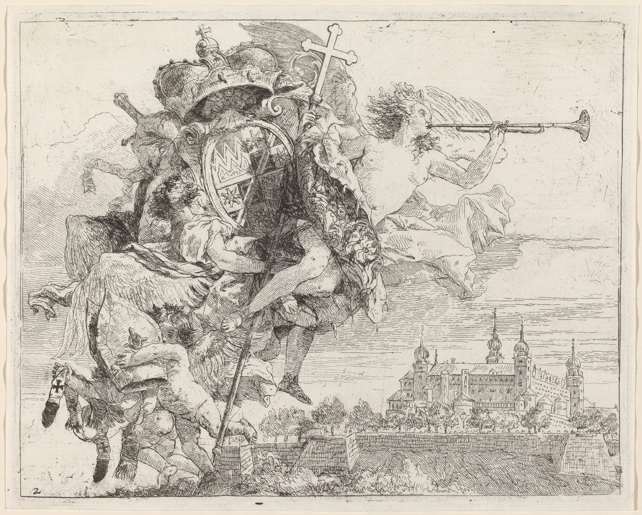 Würzburgin prinssipiispan Karl Philipp von Greiffenklaun käsivarret tekijältä Giovanni Domenico Tiepolo