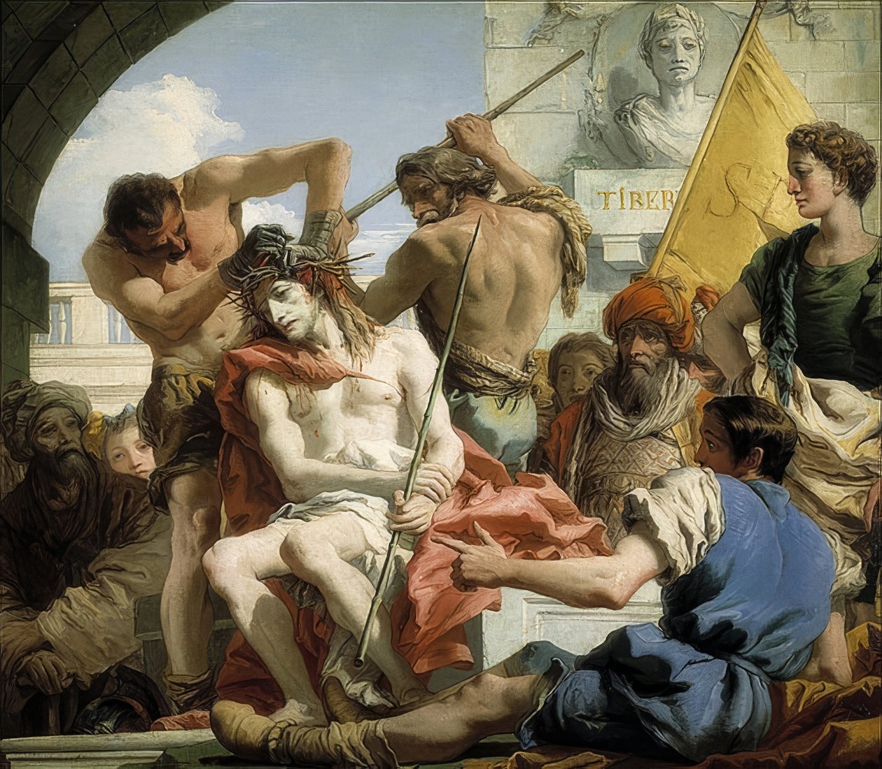 Kristuksen orjantappurakruunu. 1772 tekijältä Giovanni Domenico Tiepolo