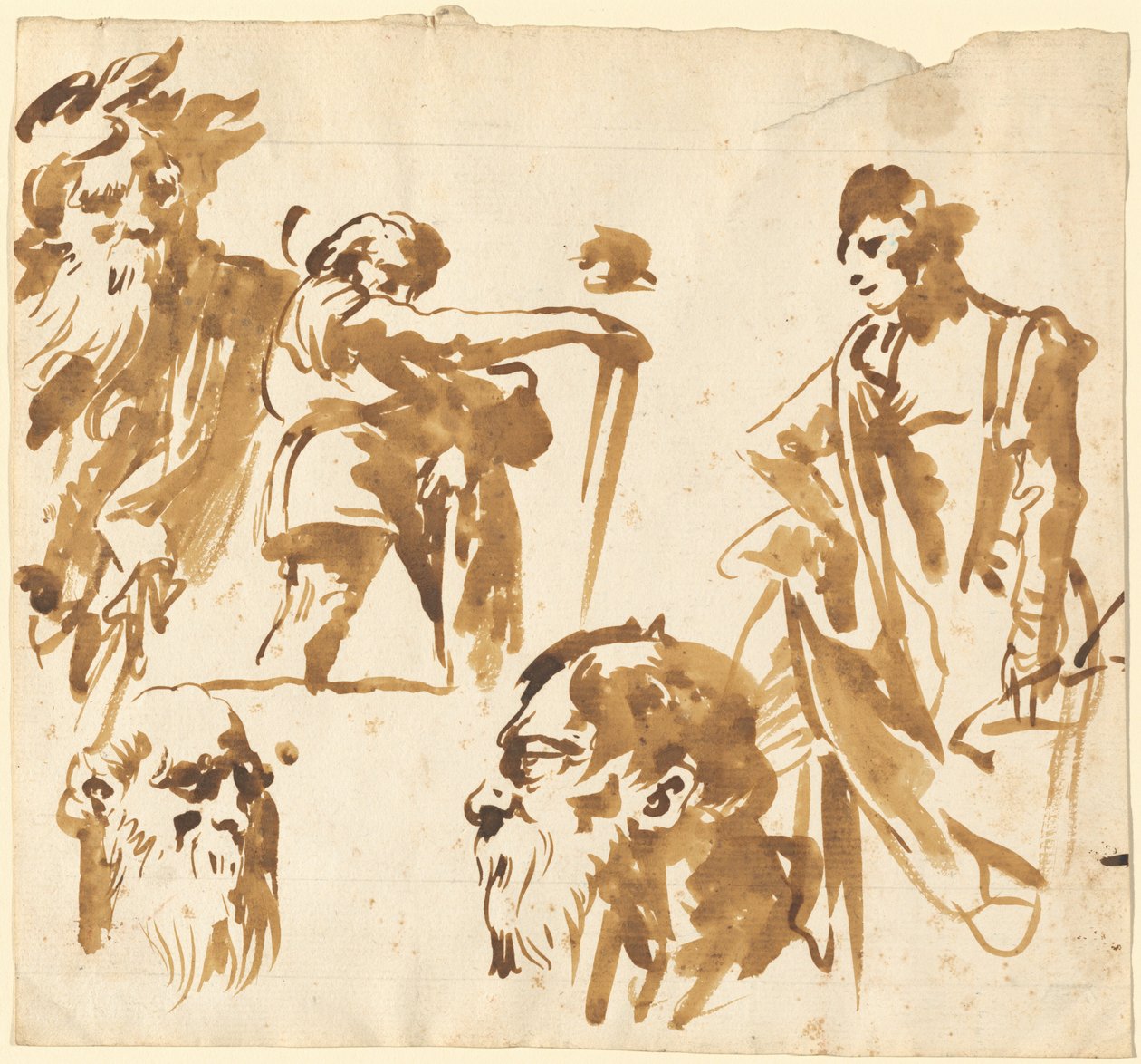 Figuurit ja kasvot tekijältä Giovanni Domenico Tiepolo