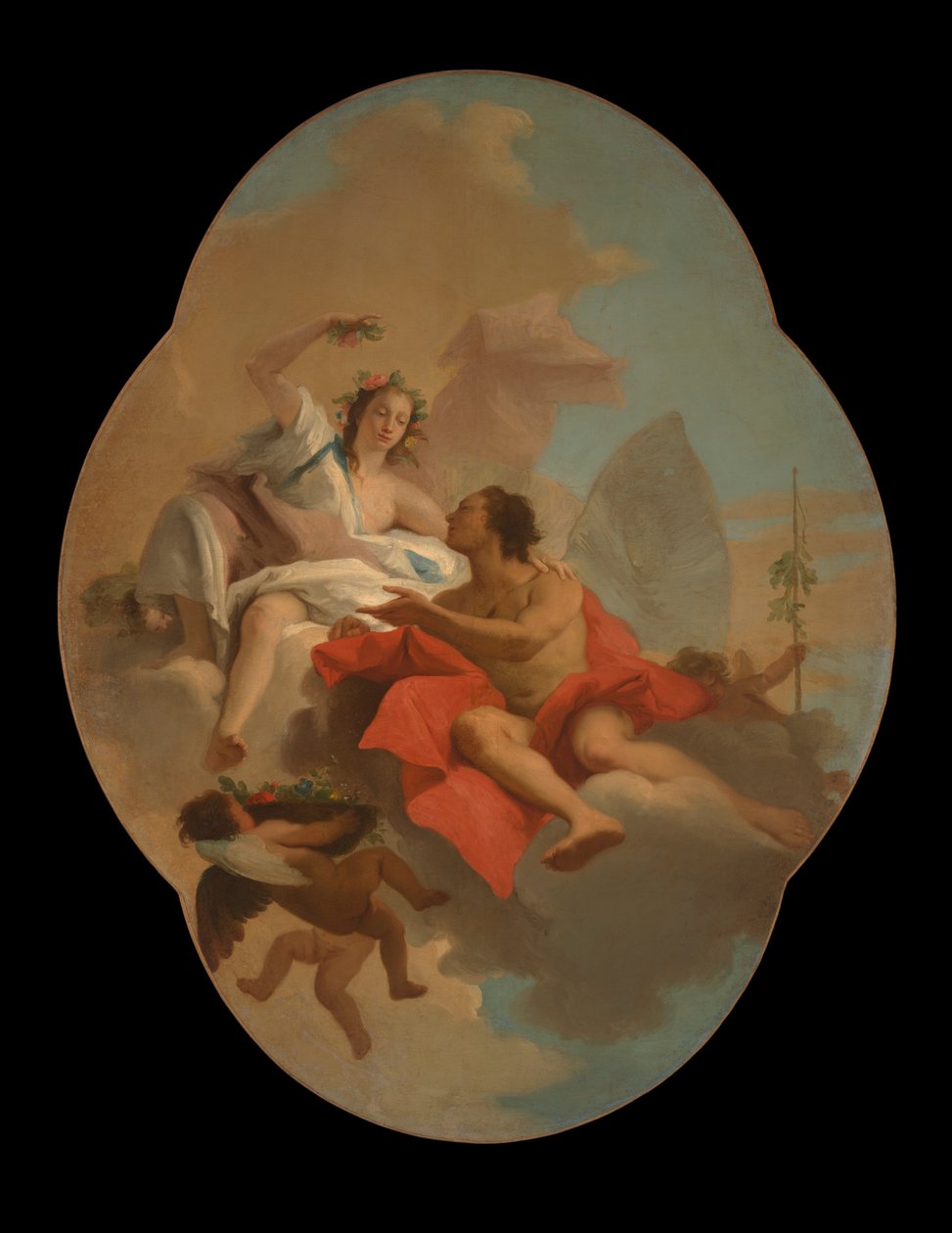 Flora ja Zephyr tekijältä Giovanni Domenico Tiepolo