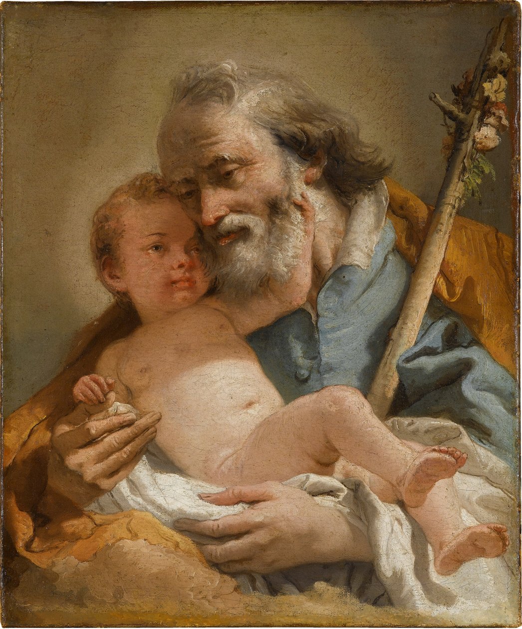 Pyhä Joosef ja Jeesus-lapsi tekijältä Giovanni Domenico Tiepolo