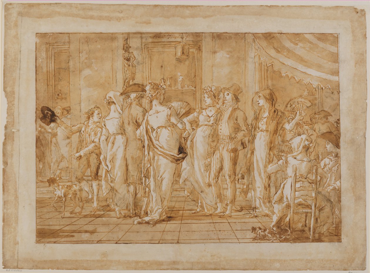 "Piazzalla" tekijältä Giovanni Domenico Tiepolo