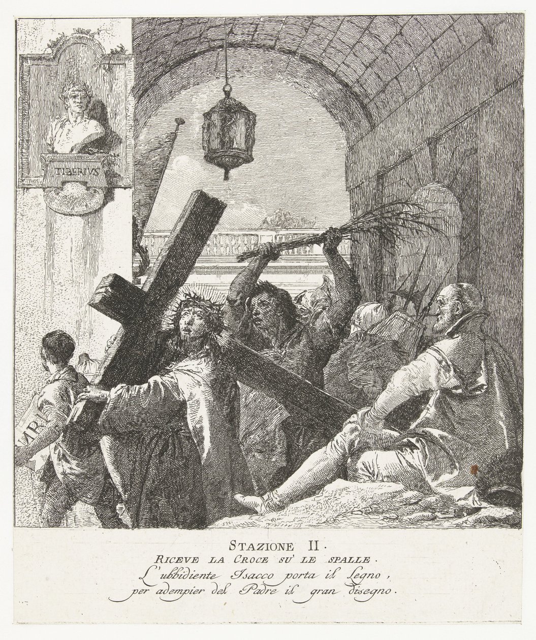 Kristuksen ristin kantaminen tekijältä Giovanni Domenico Tiepolo