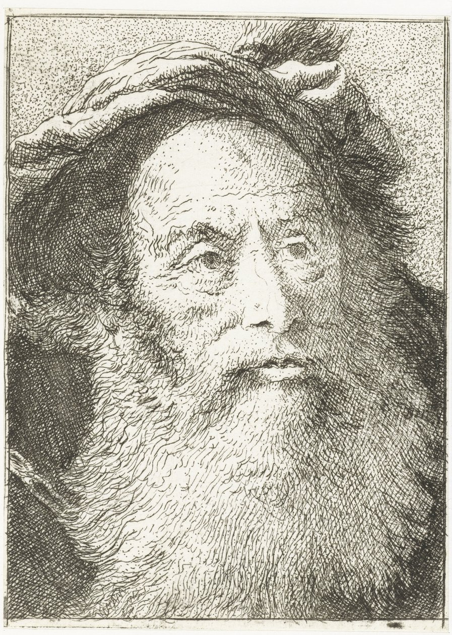 Mies parta Pääkokoelma (sarjan nimi) Raccolta di Teste (sarjan nimi) tekijältä Giovanni Domenico Tiepolo