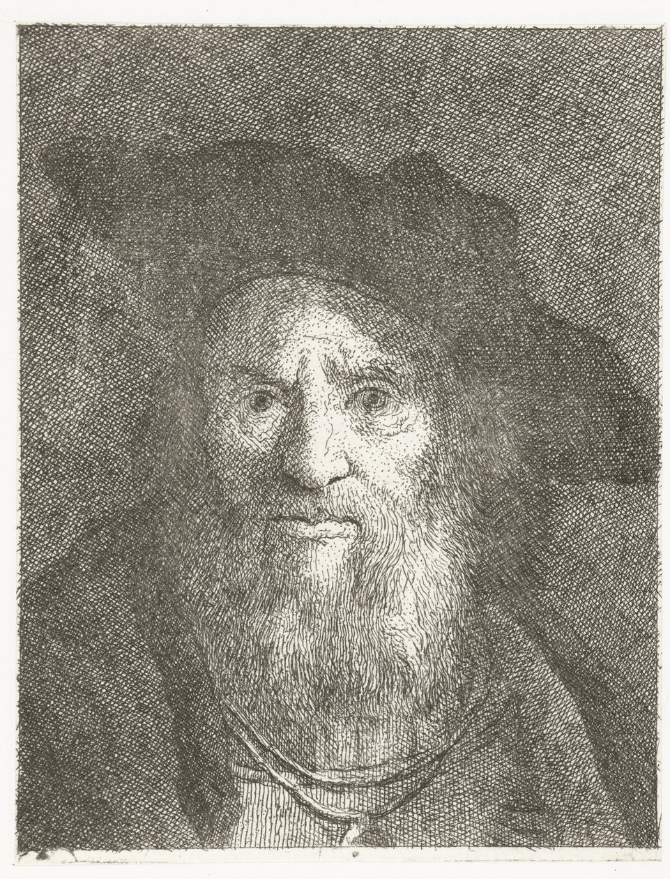 Mies baretin kanssa Pääkokoelma (sarjan nimi) Raccolta di Teste (sarjan nimi) tekijältä Giovanni Domenico Tiepolo