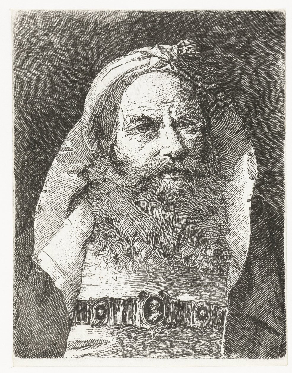 Mies pienellä turbaanilla Pääkokoelma (sarjan nimi) Raccolta di Teste (sarjan nimi) tekijältä Giovanni Domenico Tiepolo