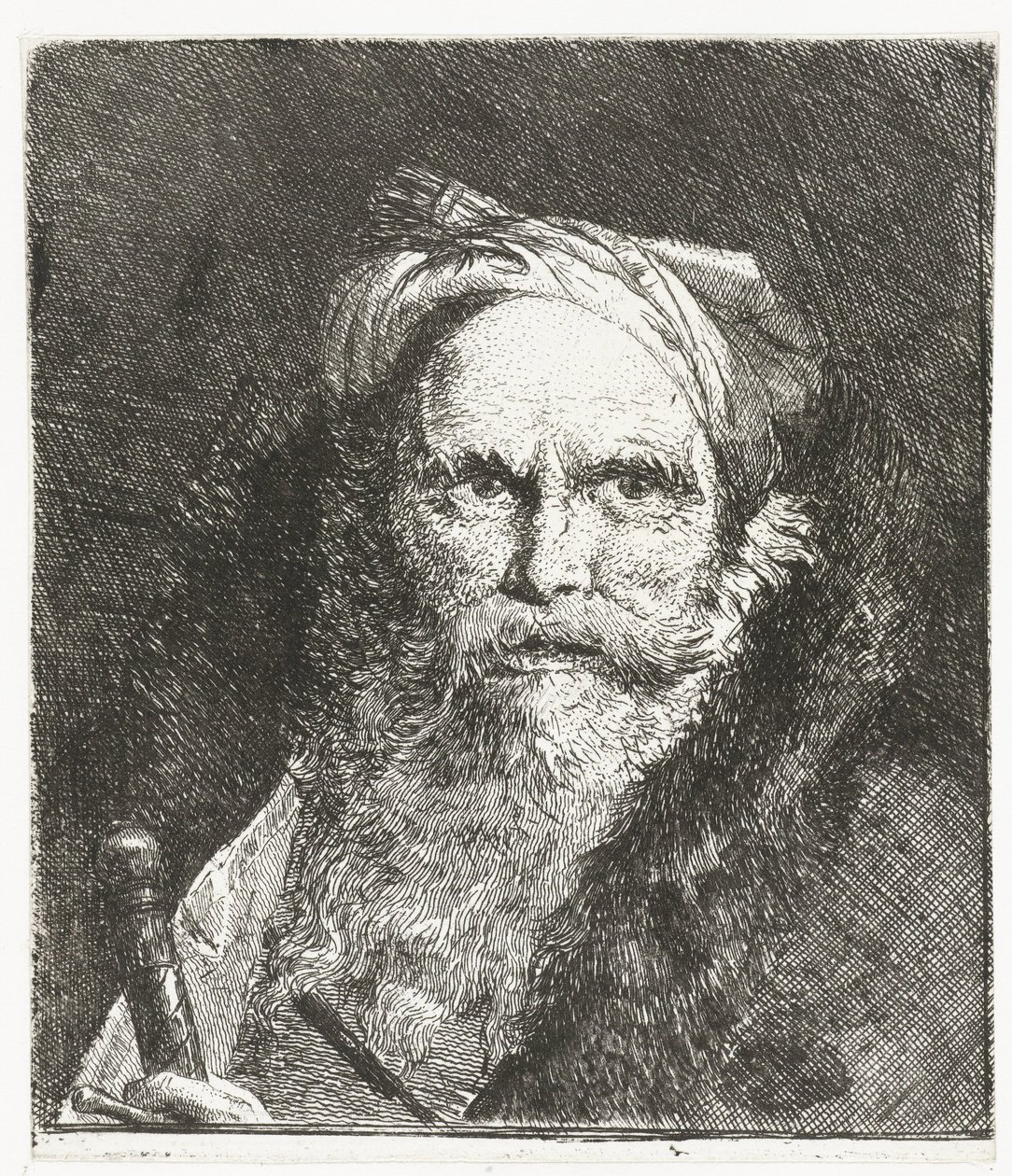 Mies miekalla Pääkokoelma (sarjan nimi) Raccolta di Teste (sarjan nimi) tekijältä Giovanni Domenico Tiepolo