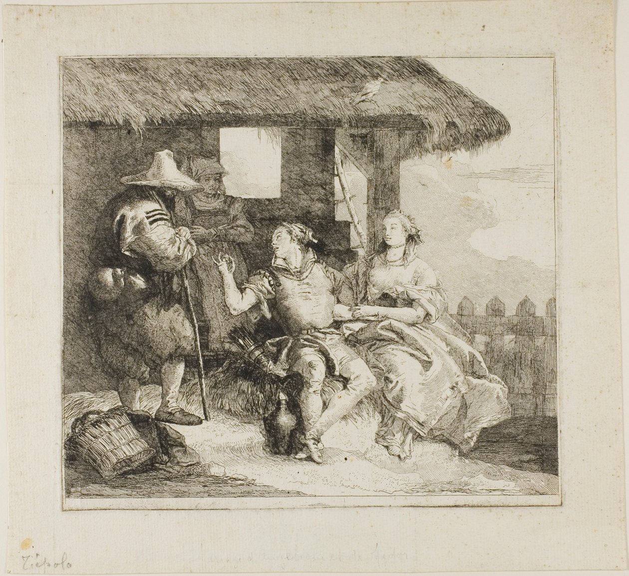 Angelican ja Medoron avioliitto tekijältä Giovanni Domenico Tiepolo